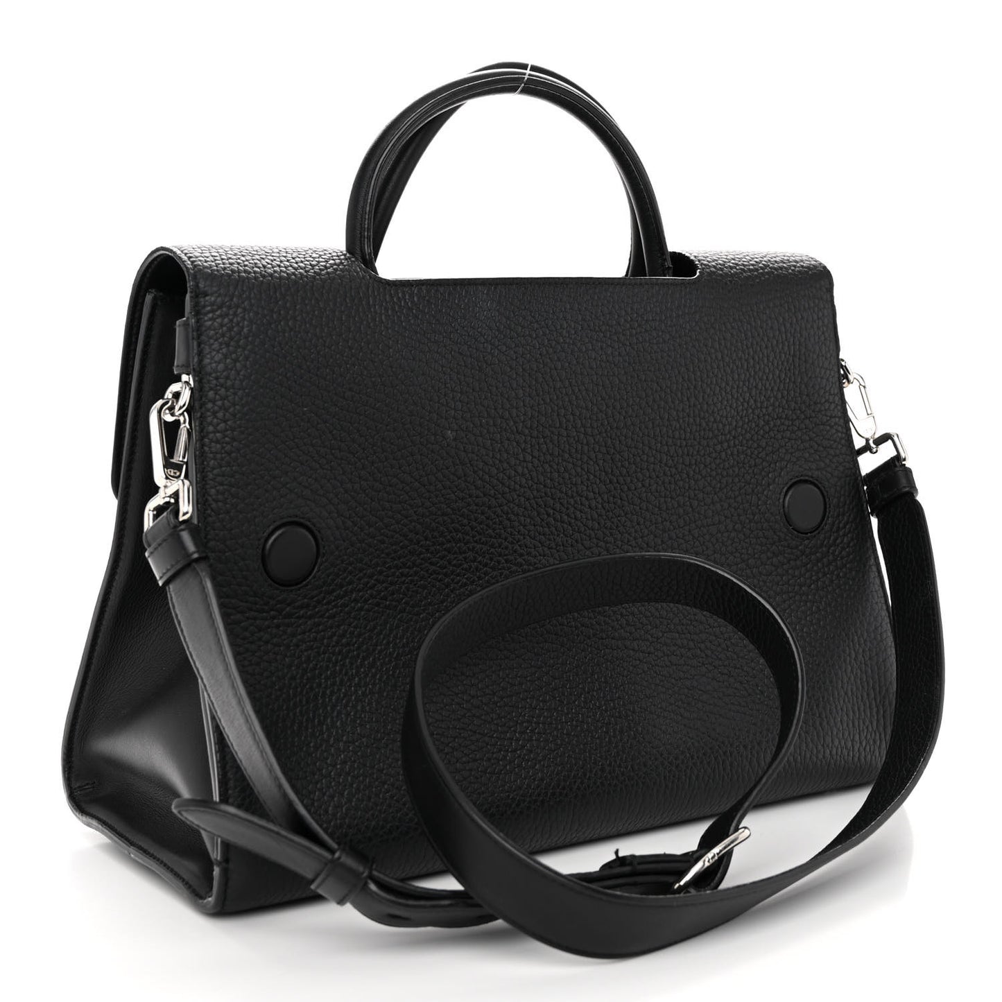 Grained Calfskin Medium Diorever Flap Black