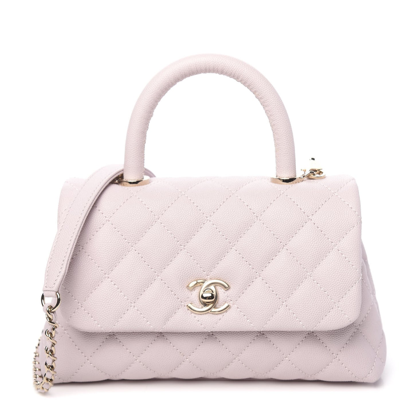 Caviar Quilted Mini Coco Handle Flap Lilas Lilac