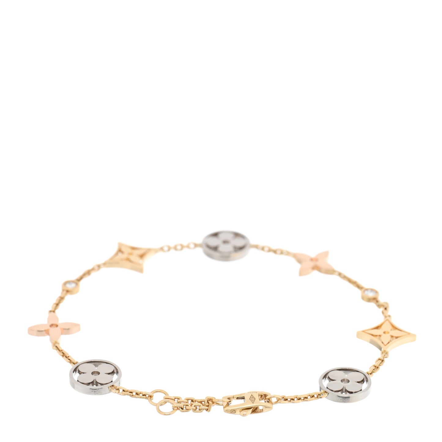 18K Yellow White Pink Gold Diamond Idylle Blossom Bracelet