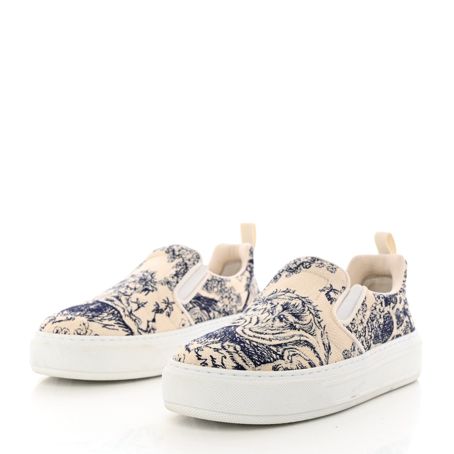 Dioriviera Toile De Jouy Womens Solar Slip On Sneakers 37.5 Blue