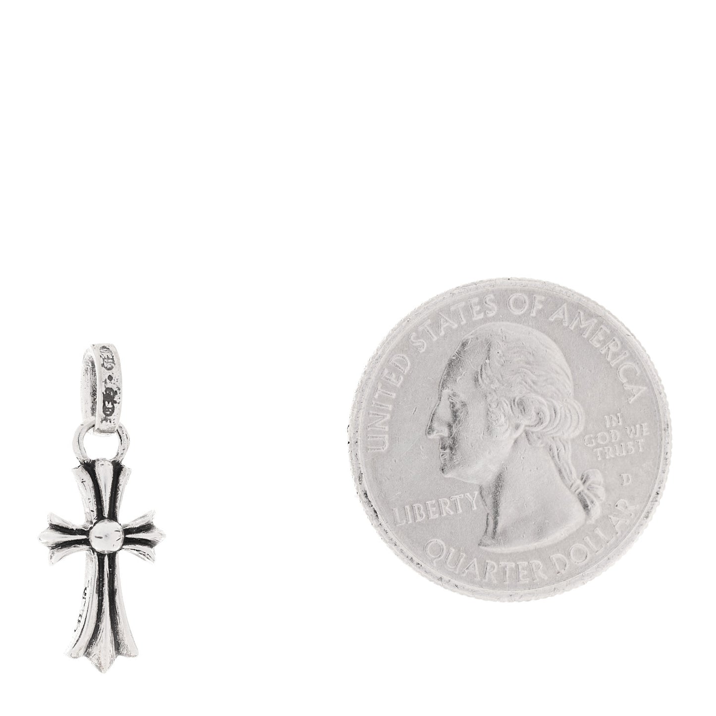 Sterling Silver Baby Fat Cross Pendant