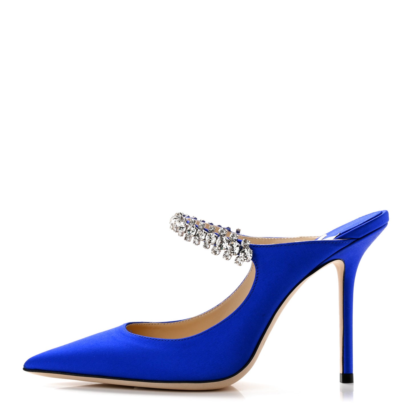 Satin Crystal Bing 100 Pumps 38.5 Ultraviolet
