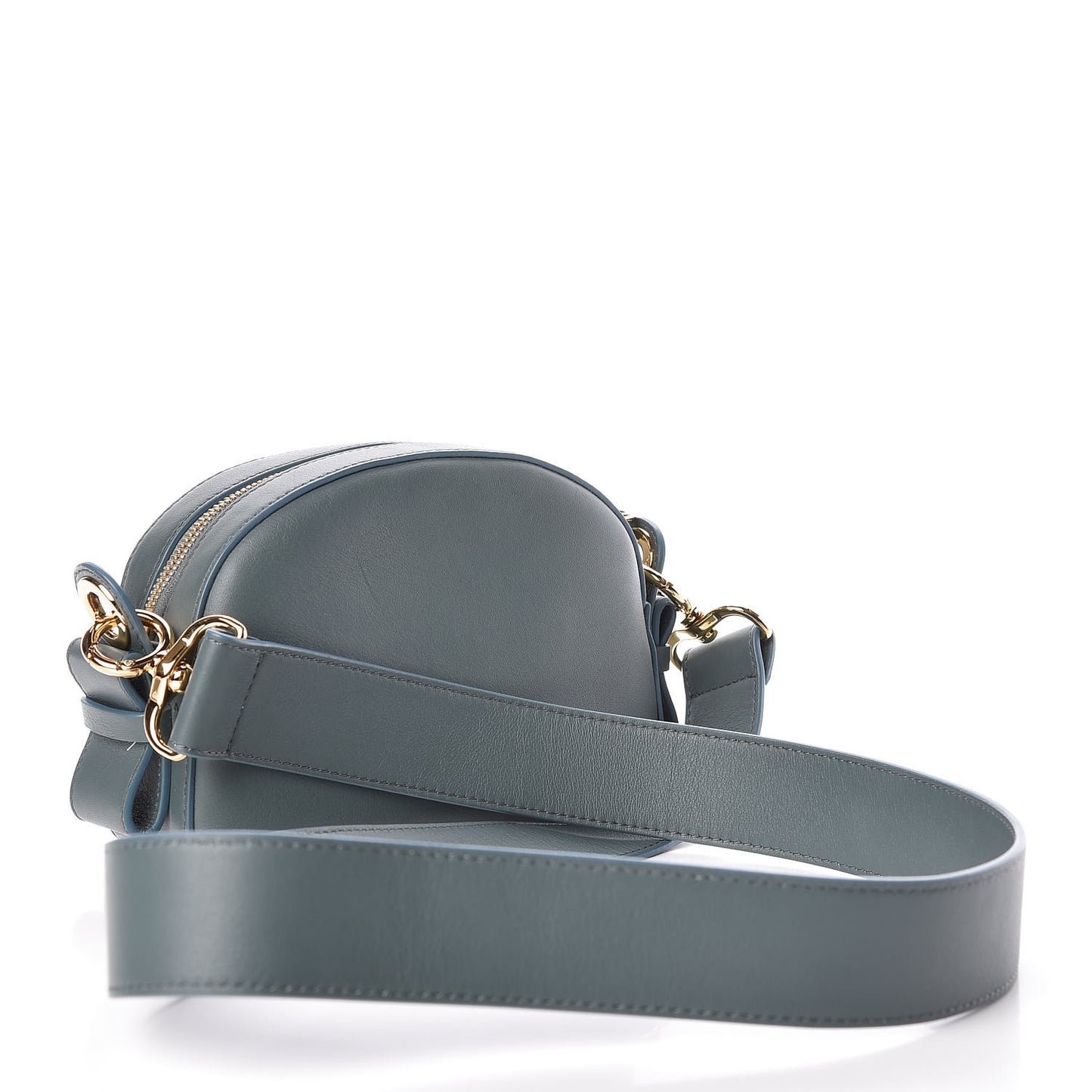 Smooth Calfskin Little Horses Embroidered Shoulder Bag Cloudy Blue