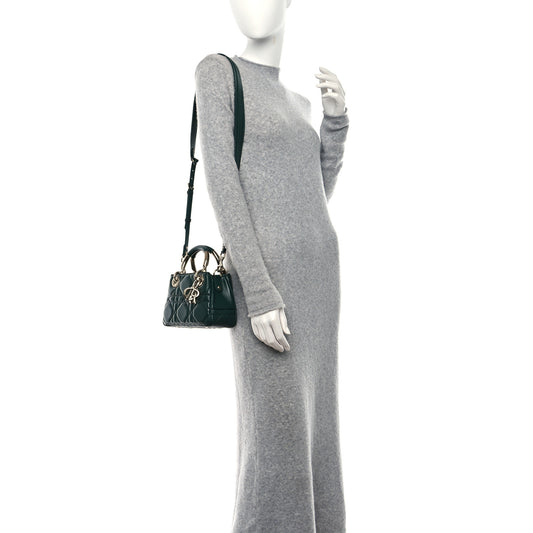 Calfskin Cannage Mini The Lady 95.22 Dark Green