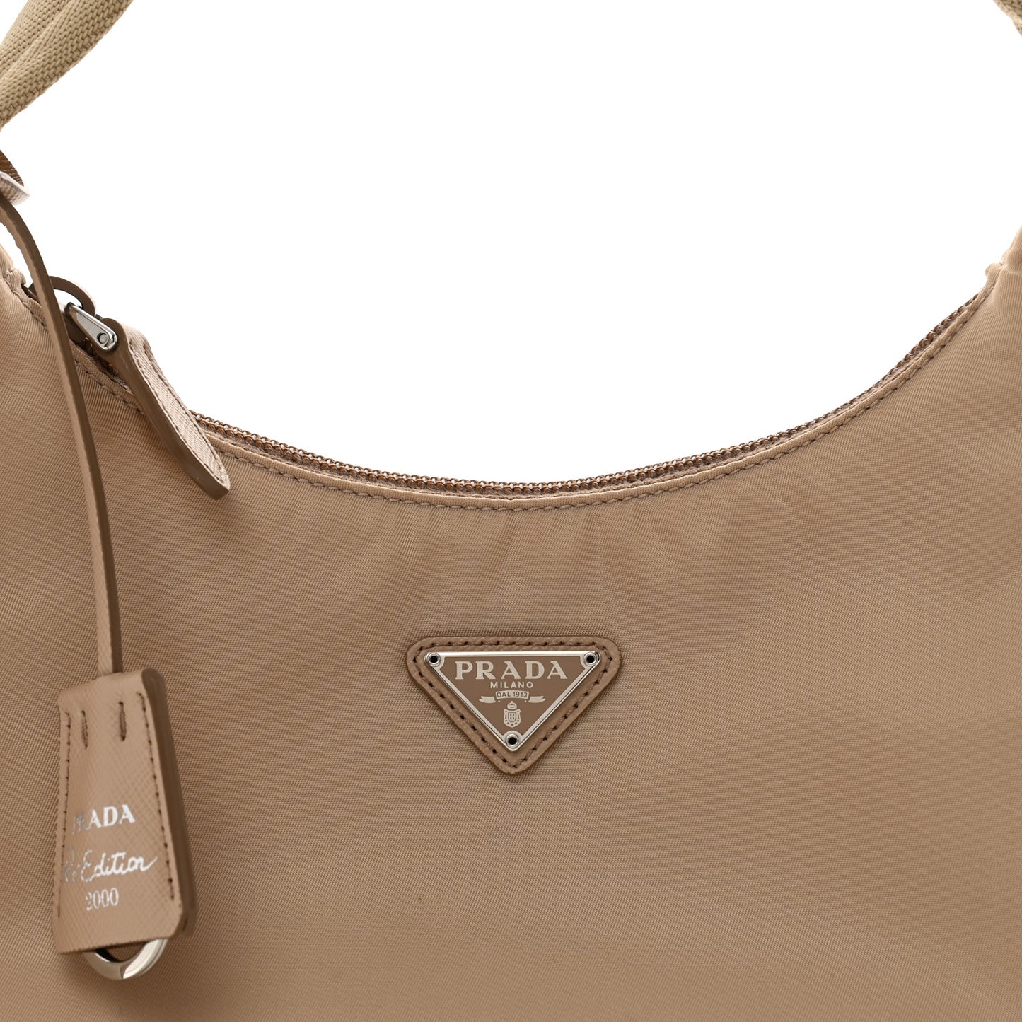 Re-Nylon Saffiano Mini Re-Edition 2000 Bag Deserto
