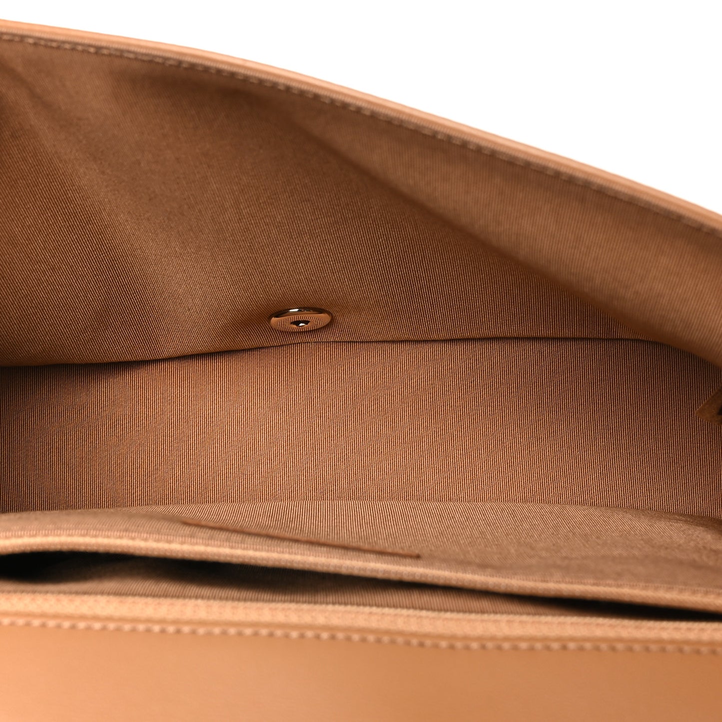 Lambskin Chevron Quilted Flap Camel