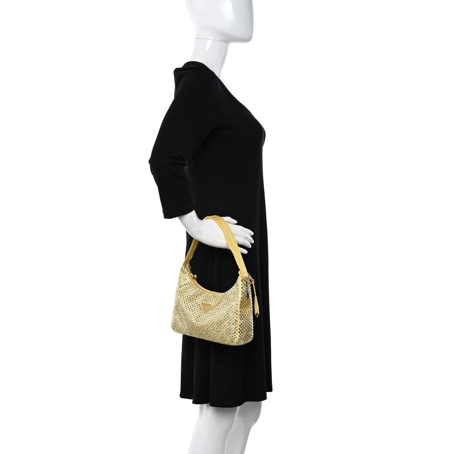 Satin Crystal Mini Re-Edition 2000 Bag Ananas