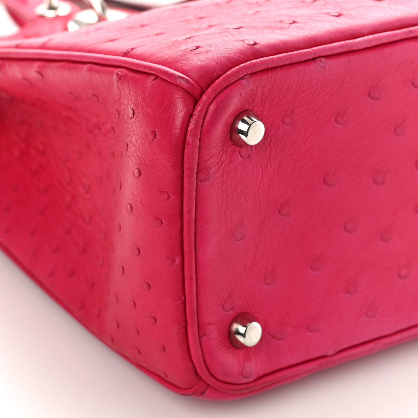 Ostrich Medium Diorissimo Tote Fuchsia