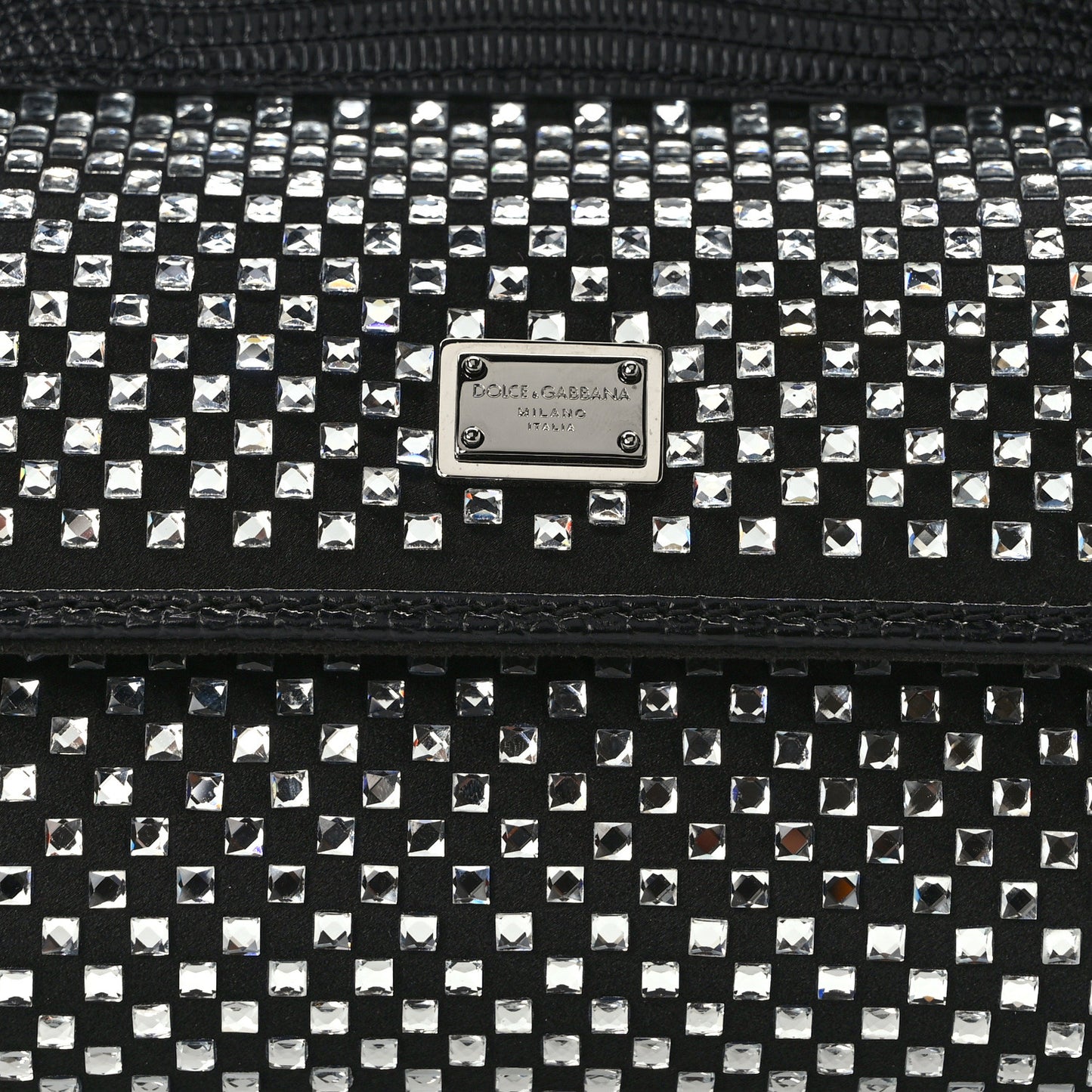 Crystal Small Miss Sicily Satchel Black