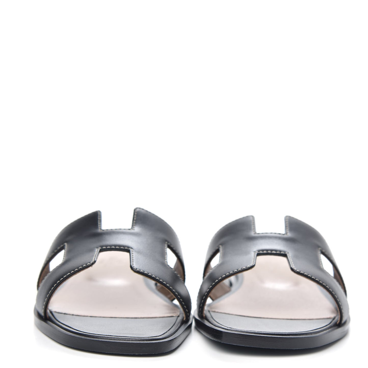 Box Calfskin Oran Sandals 35.5 Black