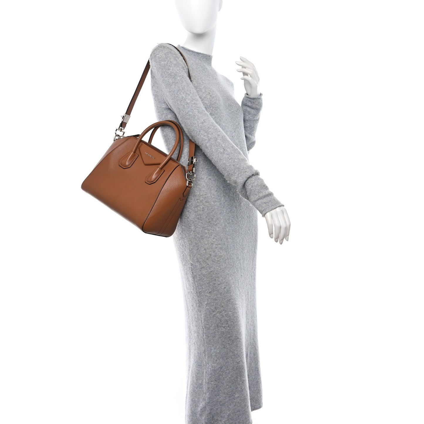 Sugar Goatskin Small Antigona Cognac