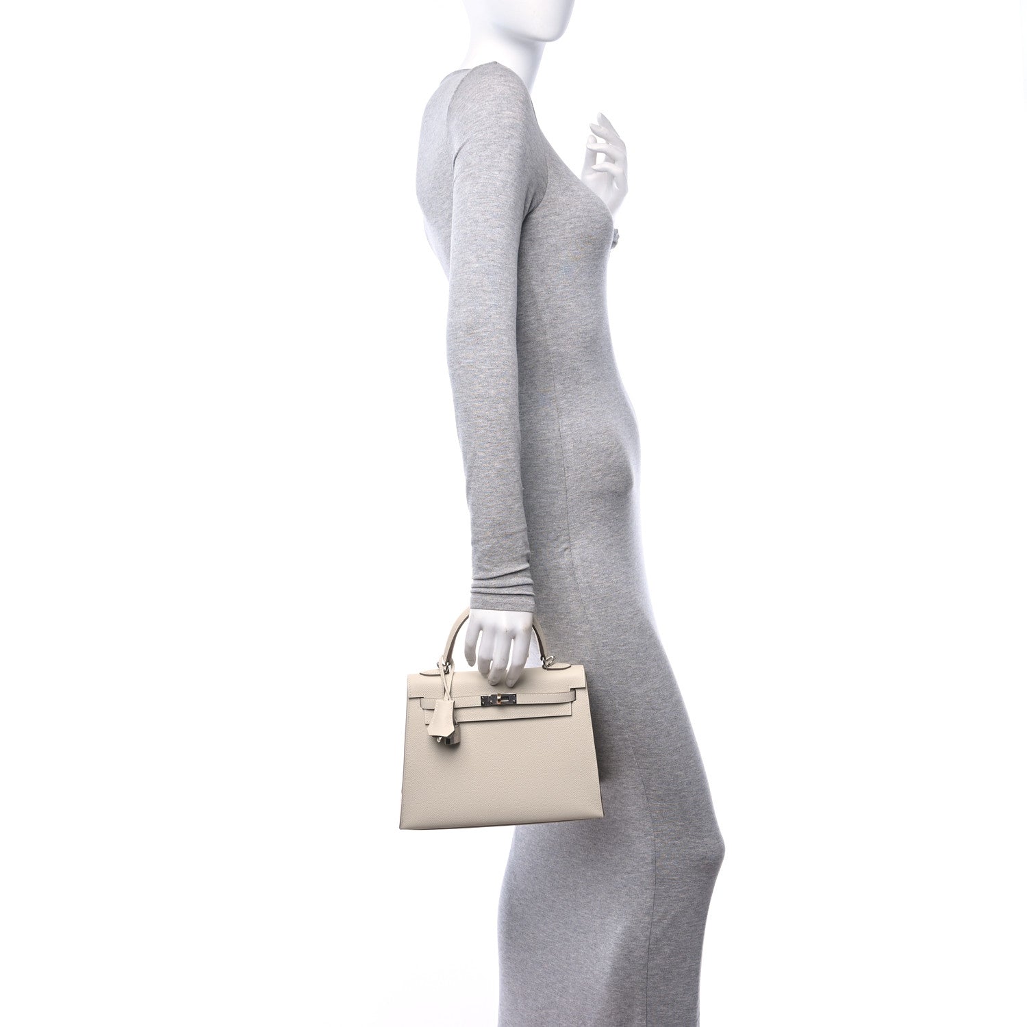 Hermes Epsom Kelly Sellier 25 Craie 2 of 13