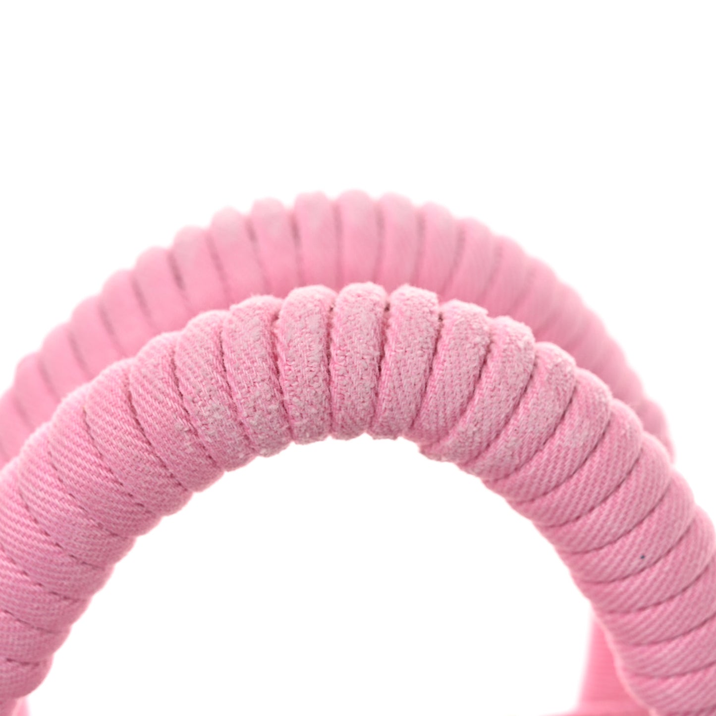 Washed Frayed Denim Braided XS Bistro Basket Pink