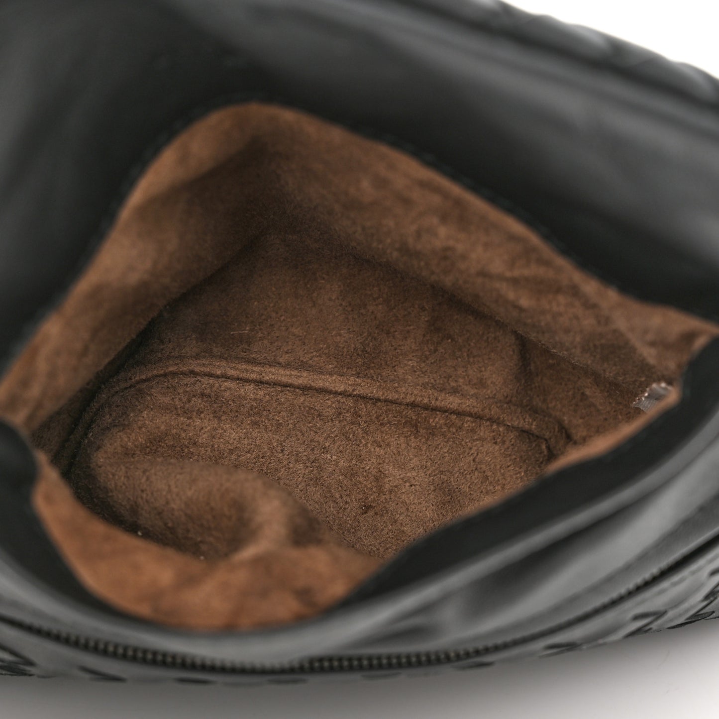 Nappa Intrecciato Small Chain Crossbody Black