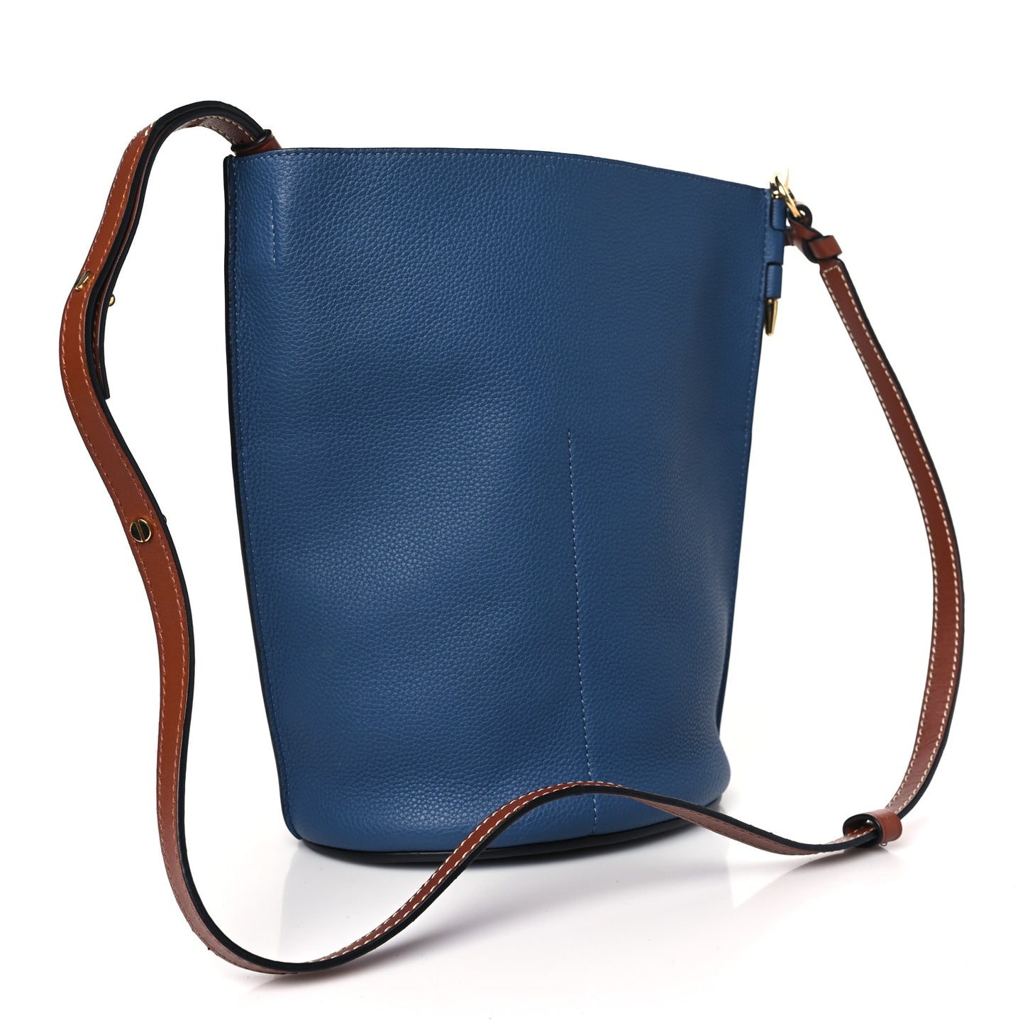 Calfskin Gate Bucket Bag Steel Blue