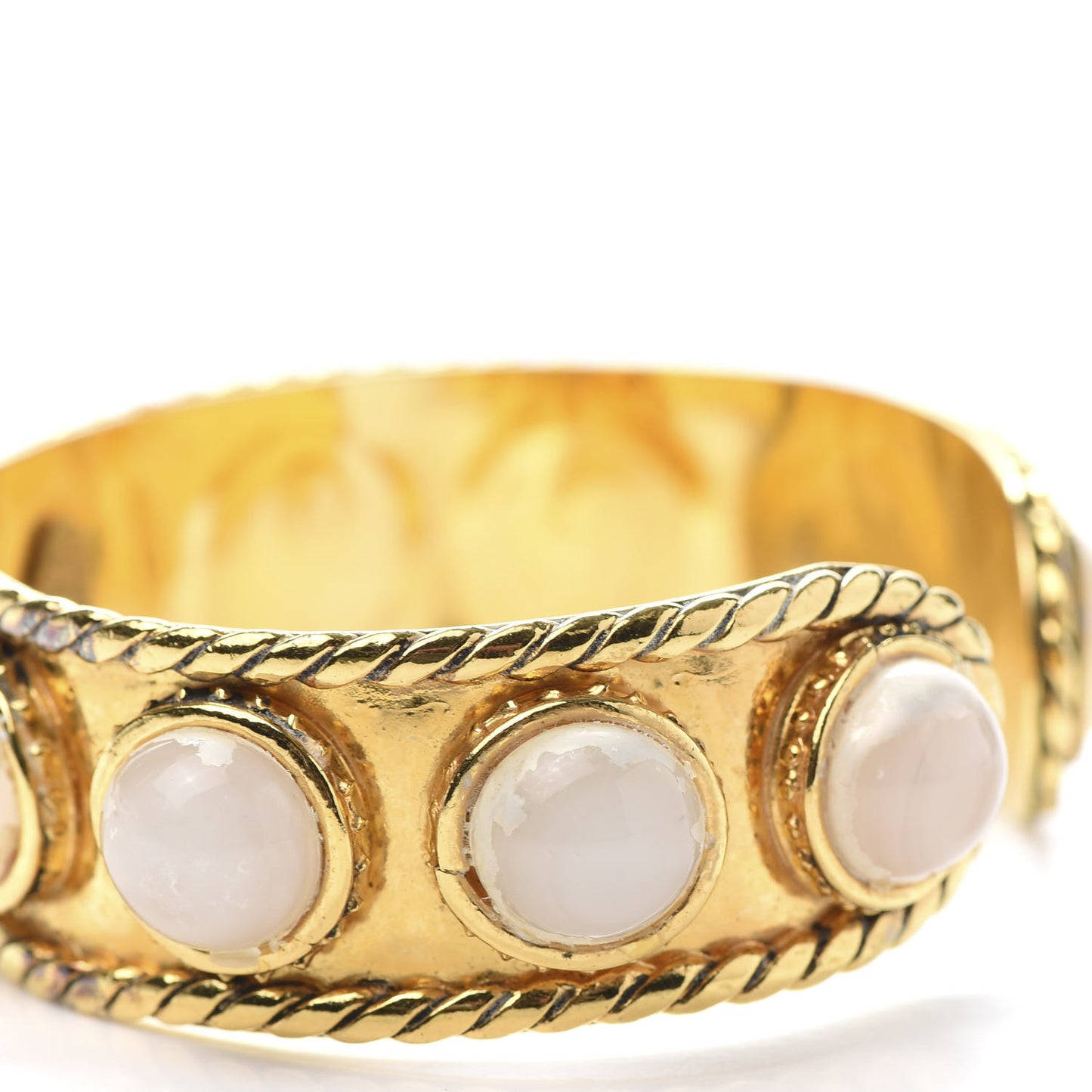 Pearl Braided Cuff Gold
