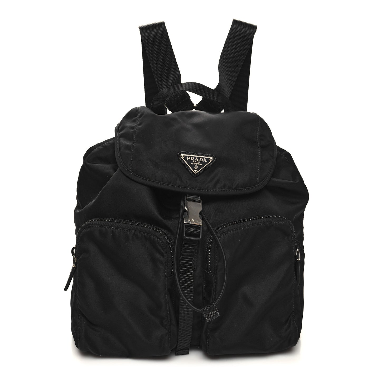 Tessuto Nylon Saffiano Vela Backpack Black