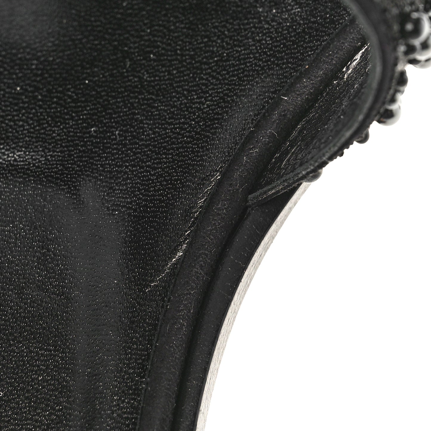 Suede Beaded Oran Sandals 37 Black