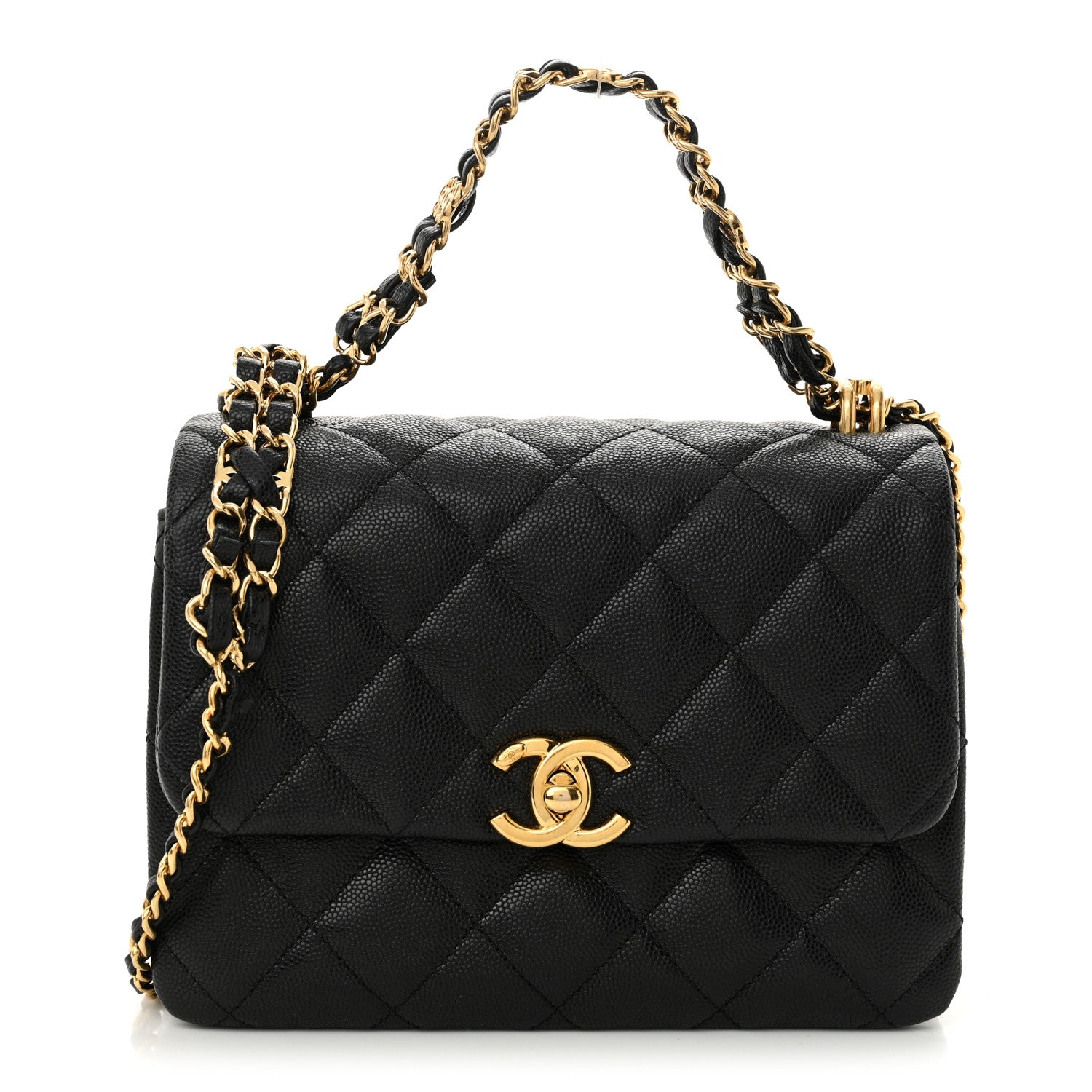 Chanel Caviar Quilted Mini Coco First Flap Black 1713398