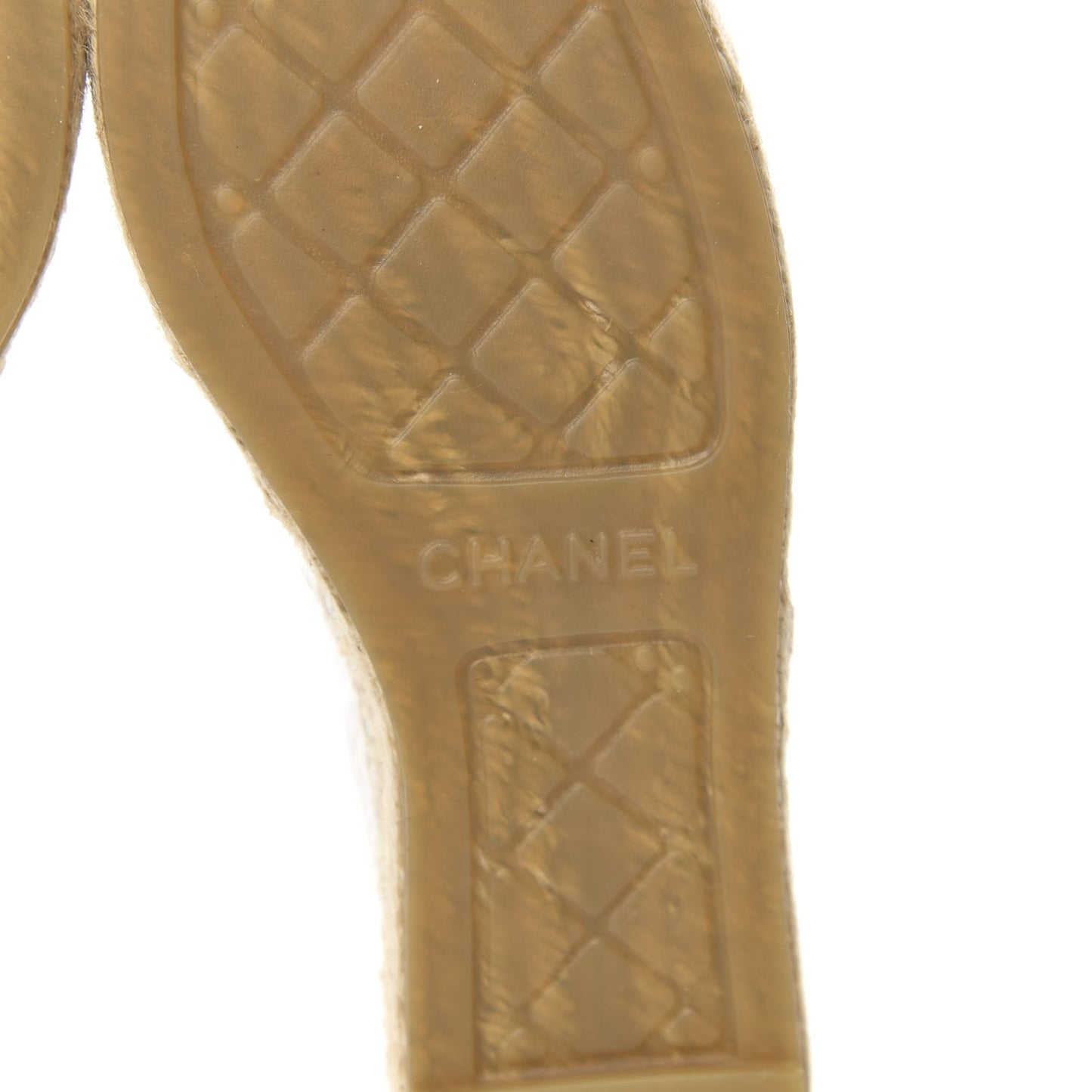 Laminated Goatskin CC Espadrilles 36 Silver