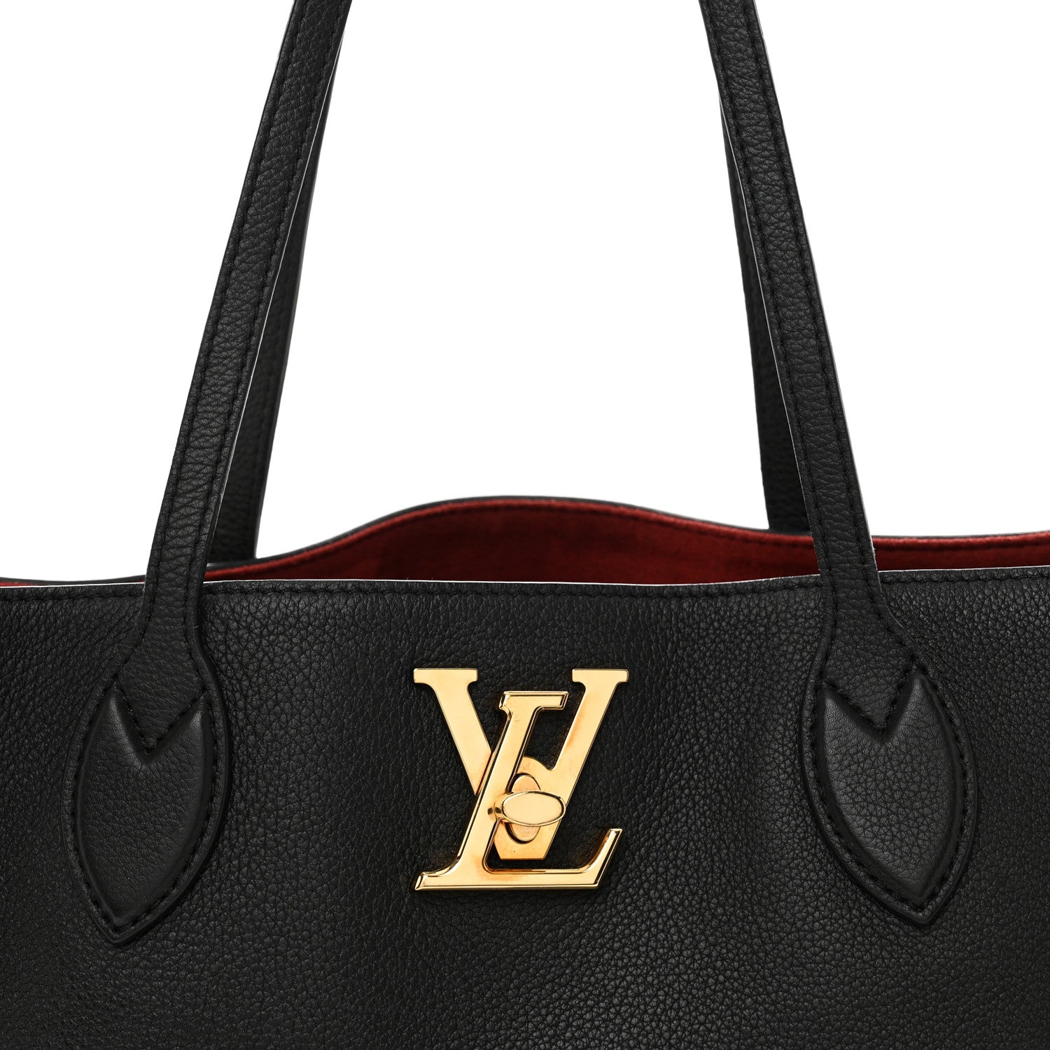 Louis Vuitton Grained Calfskin Lockme Shopper Black 5 of 12