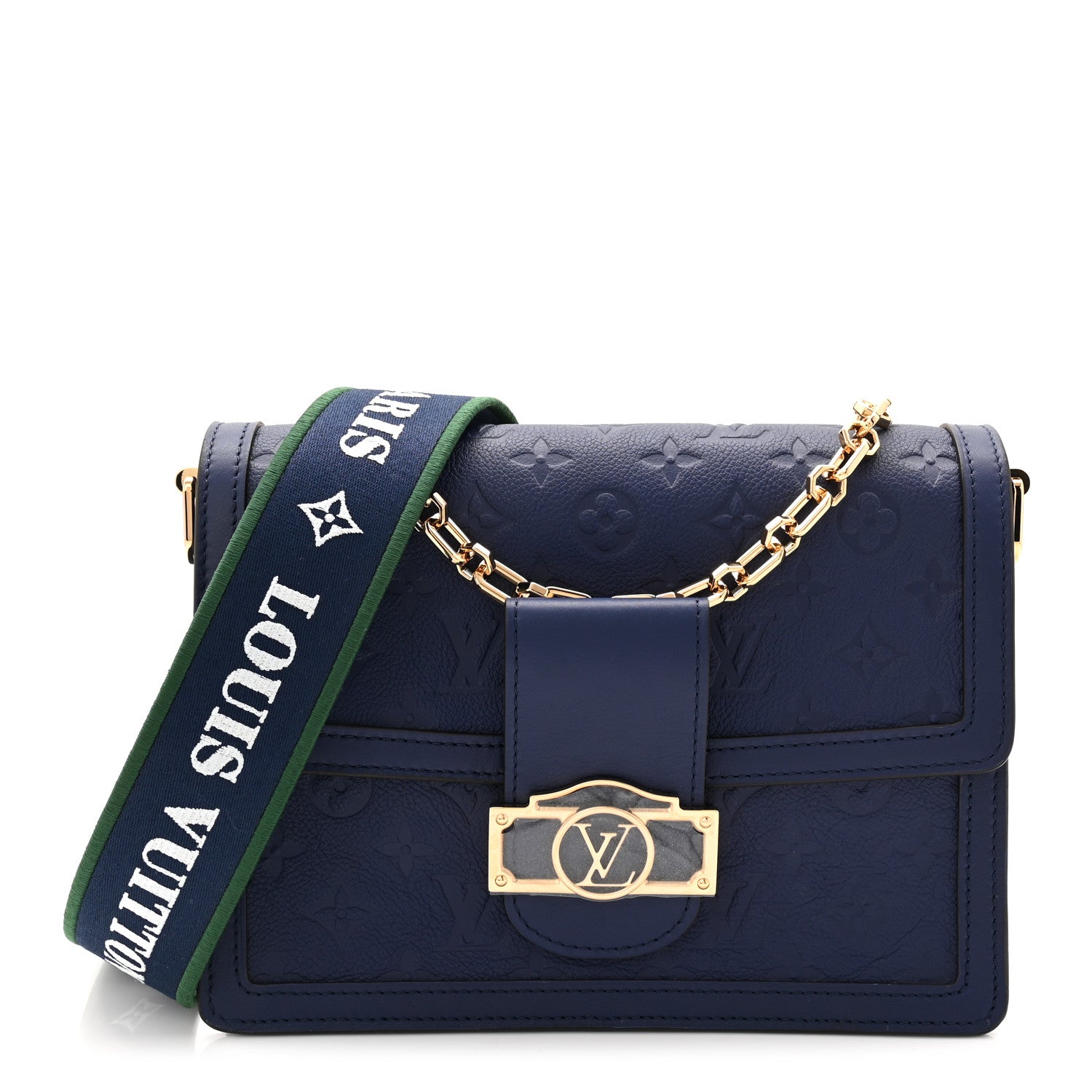Louis Vuitton ハンドバッグ ダークブルー Louis Vuitton Empreinte Monogram Dauphine MM Blue Myrtle 1826172