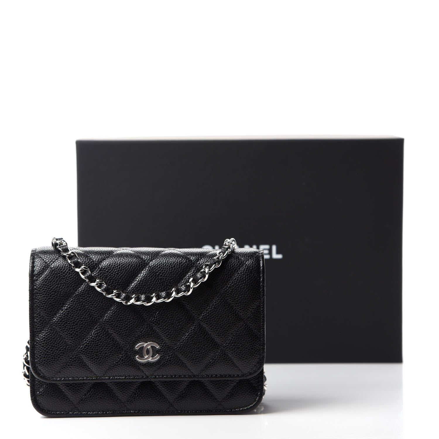 Chanel Caviar Quilted Mini Wallet On Chain WOC Black 12 of 12