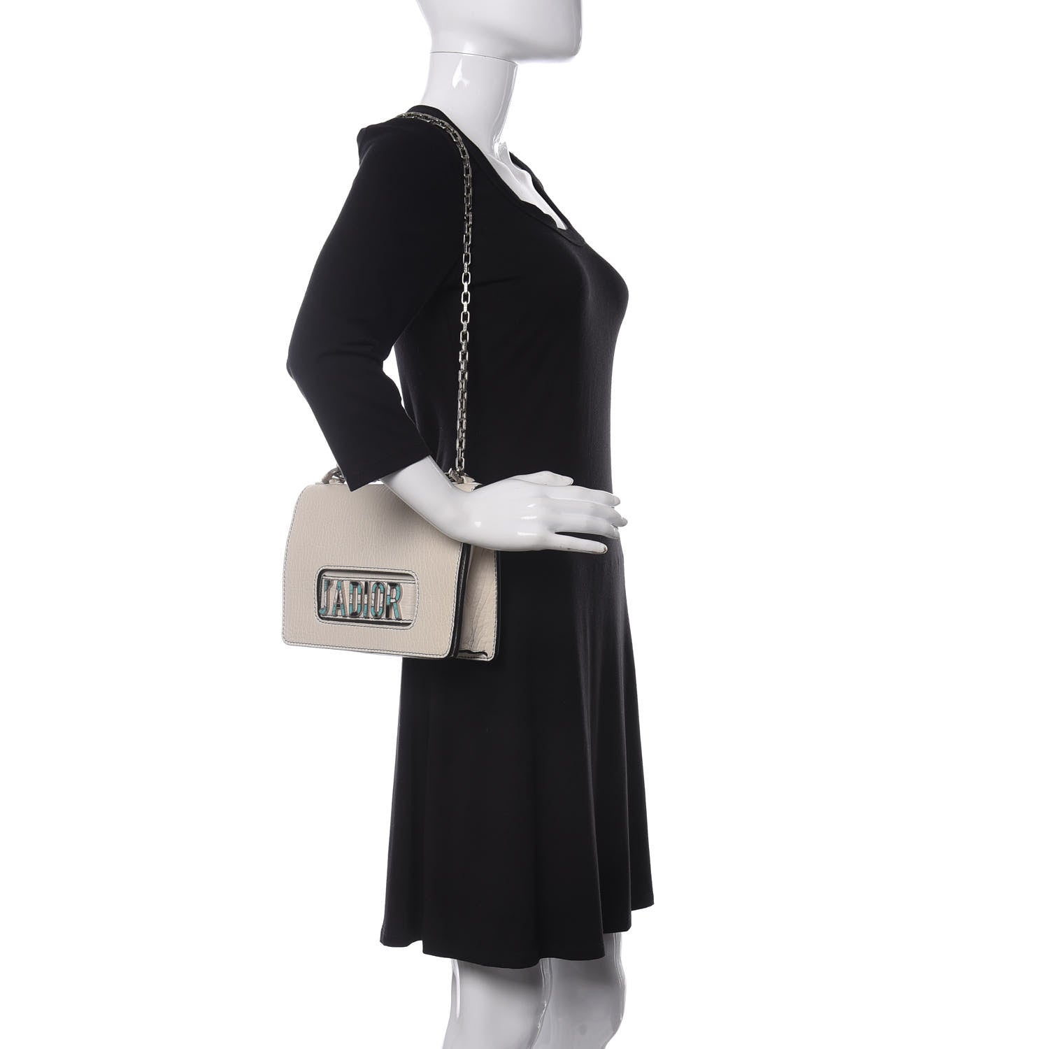 Christian Dior Canyon Grained Lambskin J'Adior Chain Flap Bag Off White 3 of 10