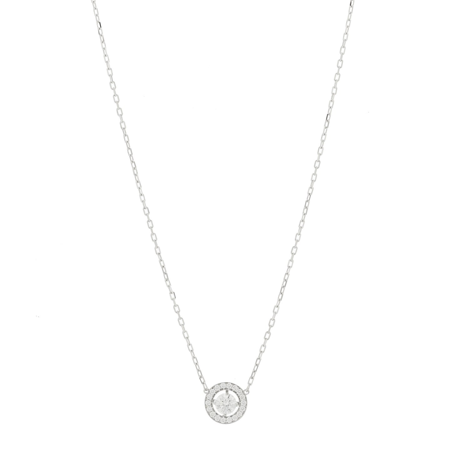 18K White Gold Diamond .59ct Ava Pendant Necklace