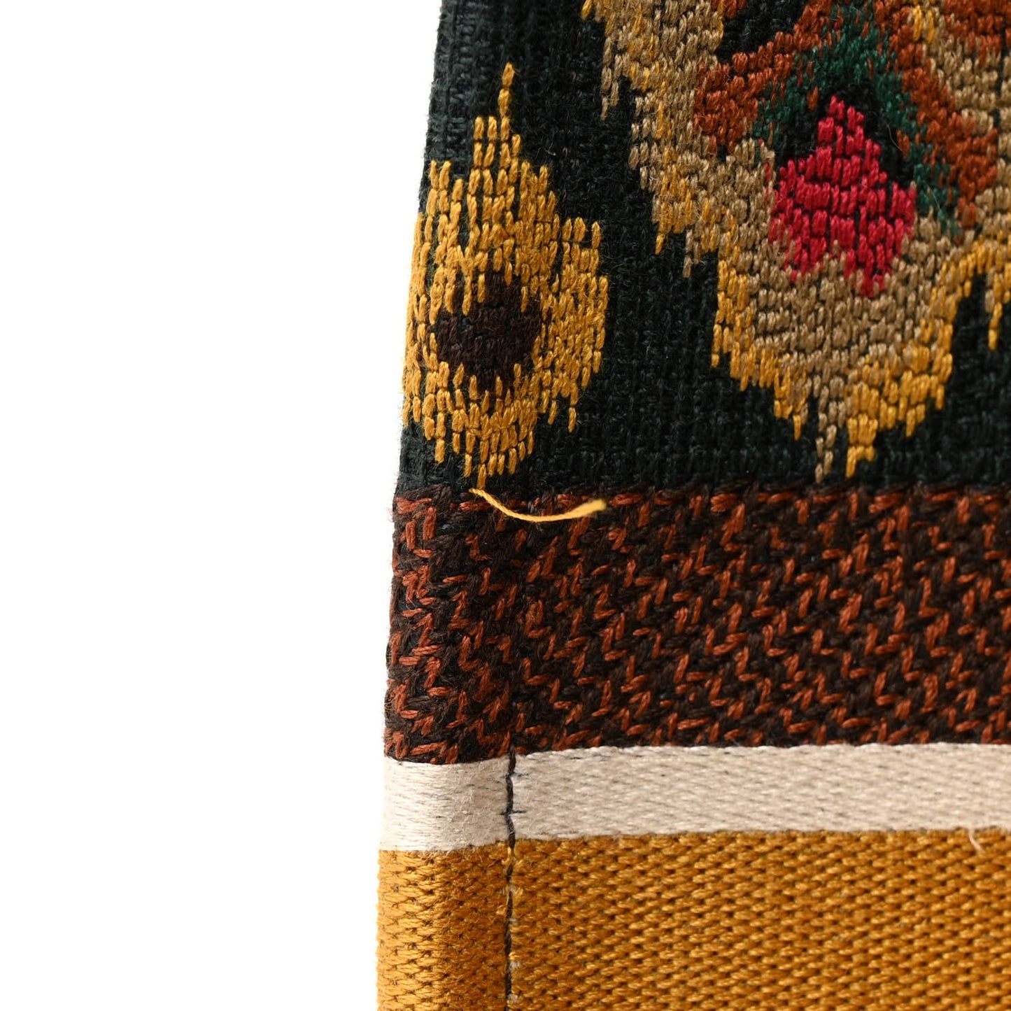 Canvas Embroidered Large Paisley Book Tote Multicolor