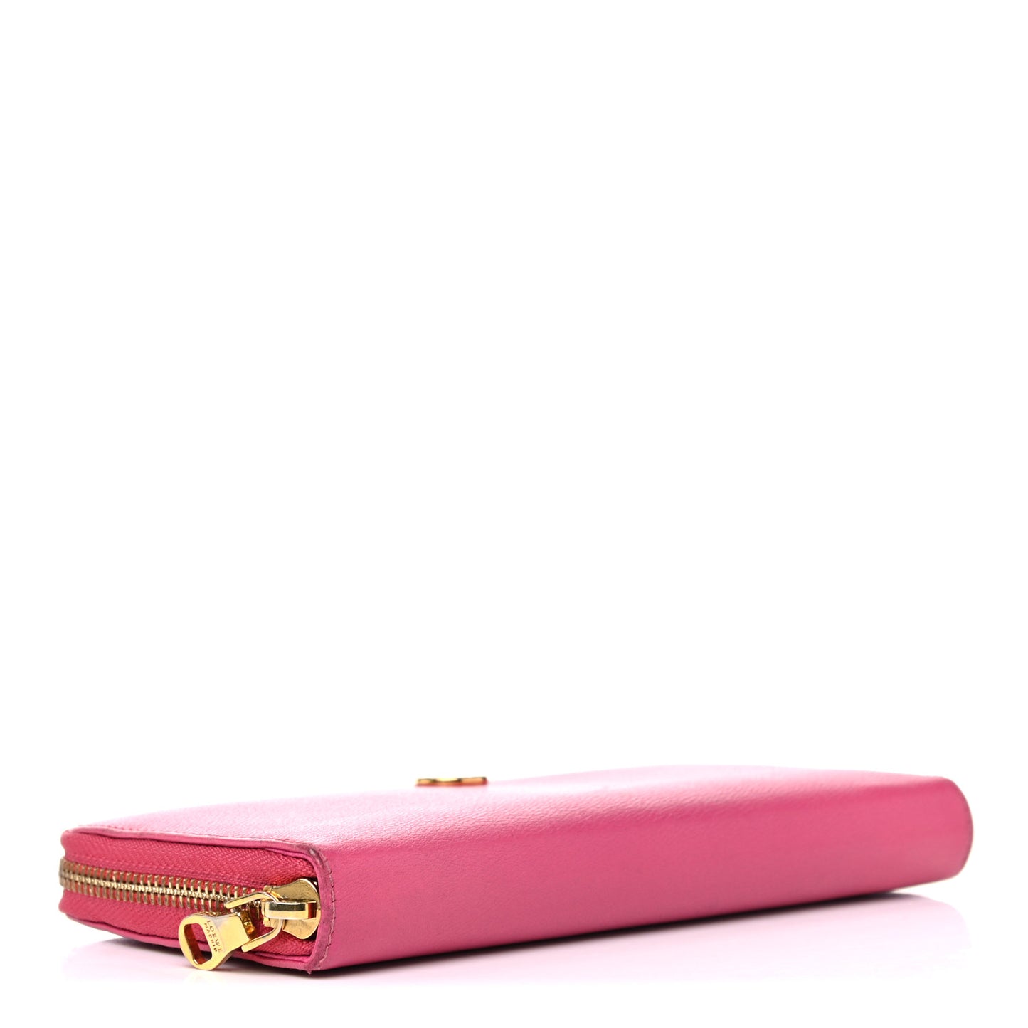 Calfskin Zip Around Wallet Pink