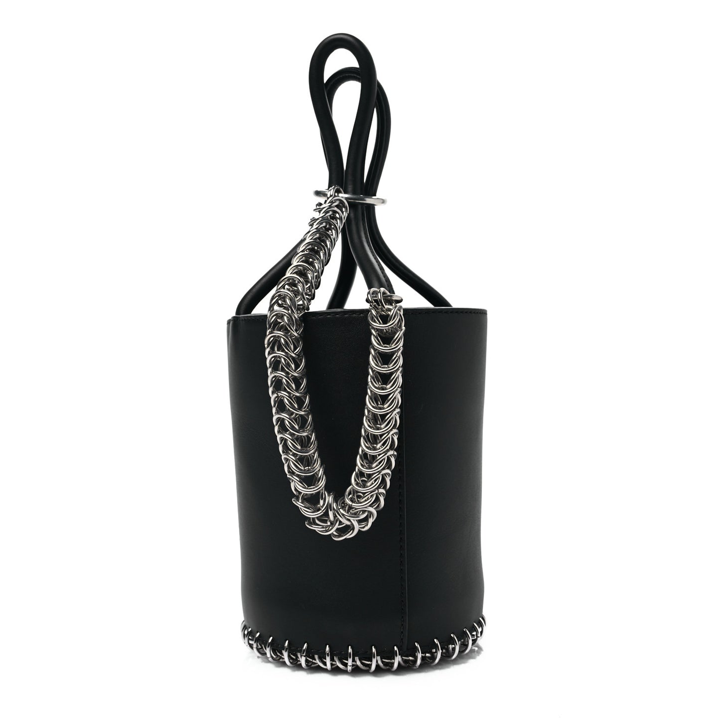 Smooth Calfskin Roxy Bucket Bag Black