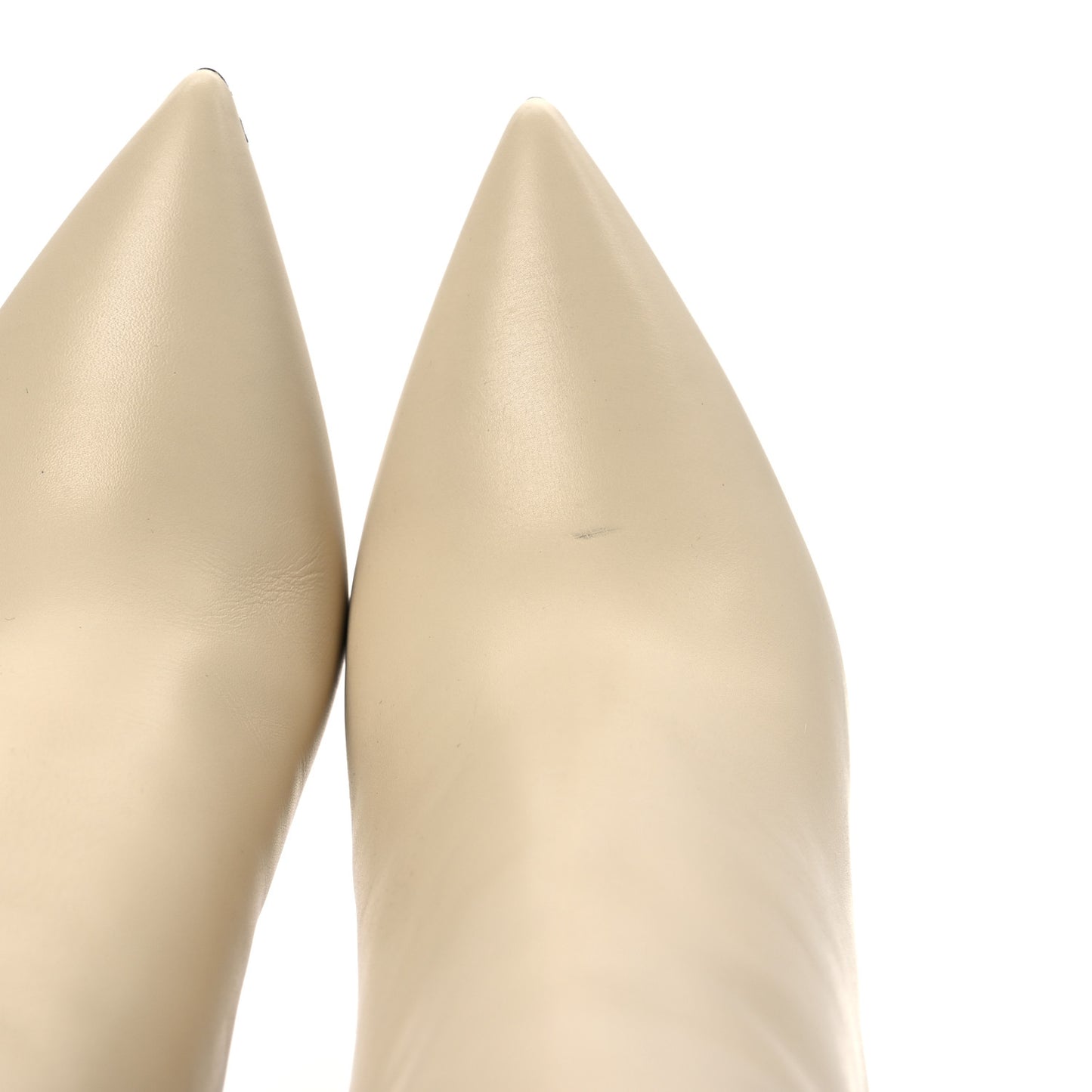 Calfskin Opyum 110 Ankle Boots 35 Real Beige