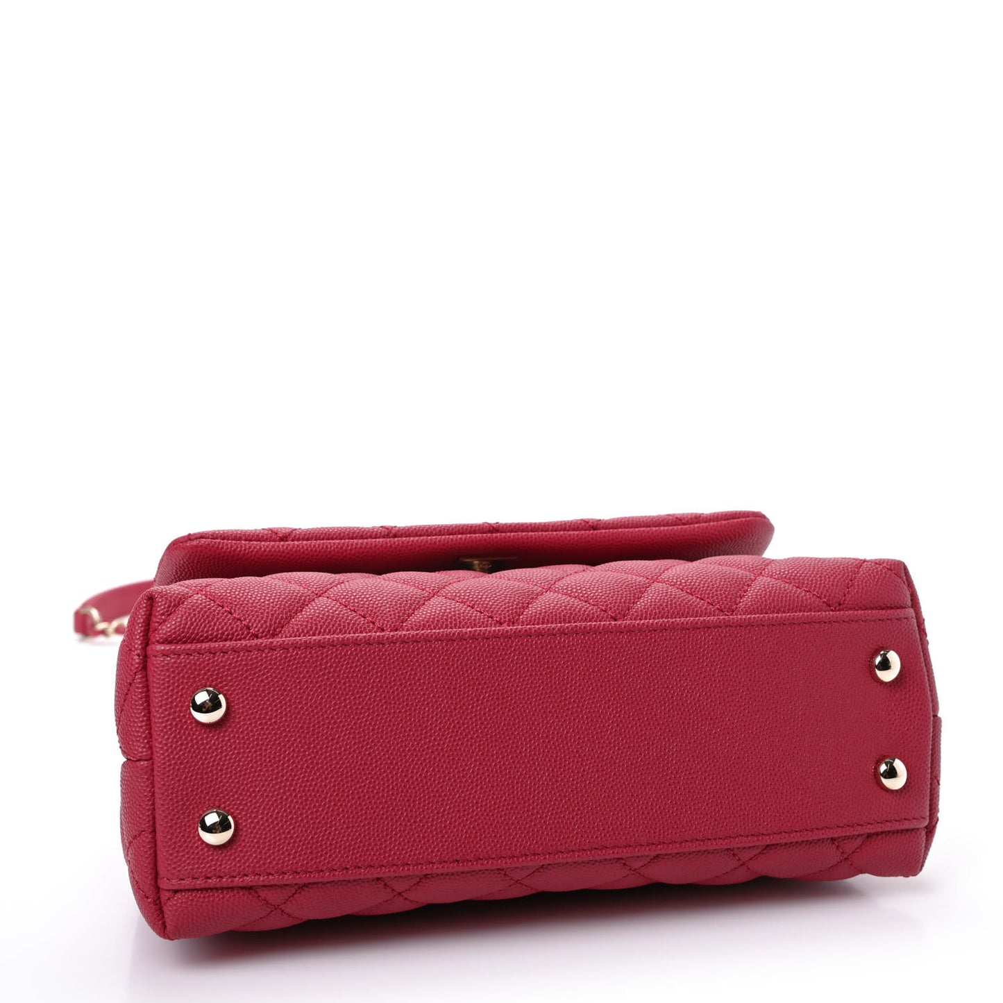 Caviar Quilted Mini Coco Handle Flap Fuchsia