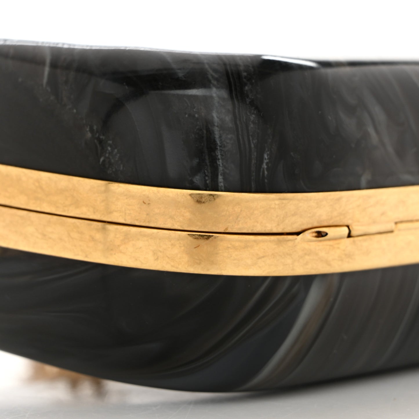 PVC Marble Skull Box Clutch Black Multicolor