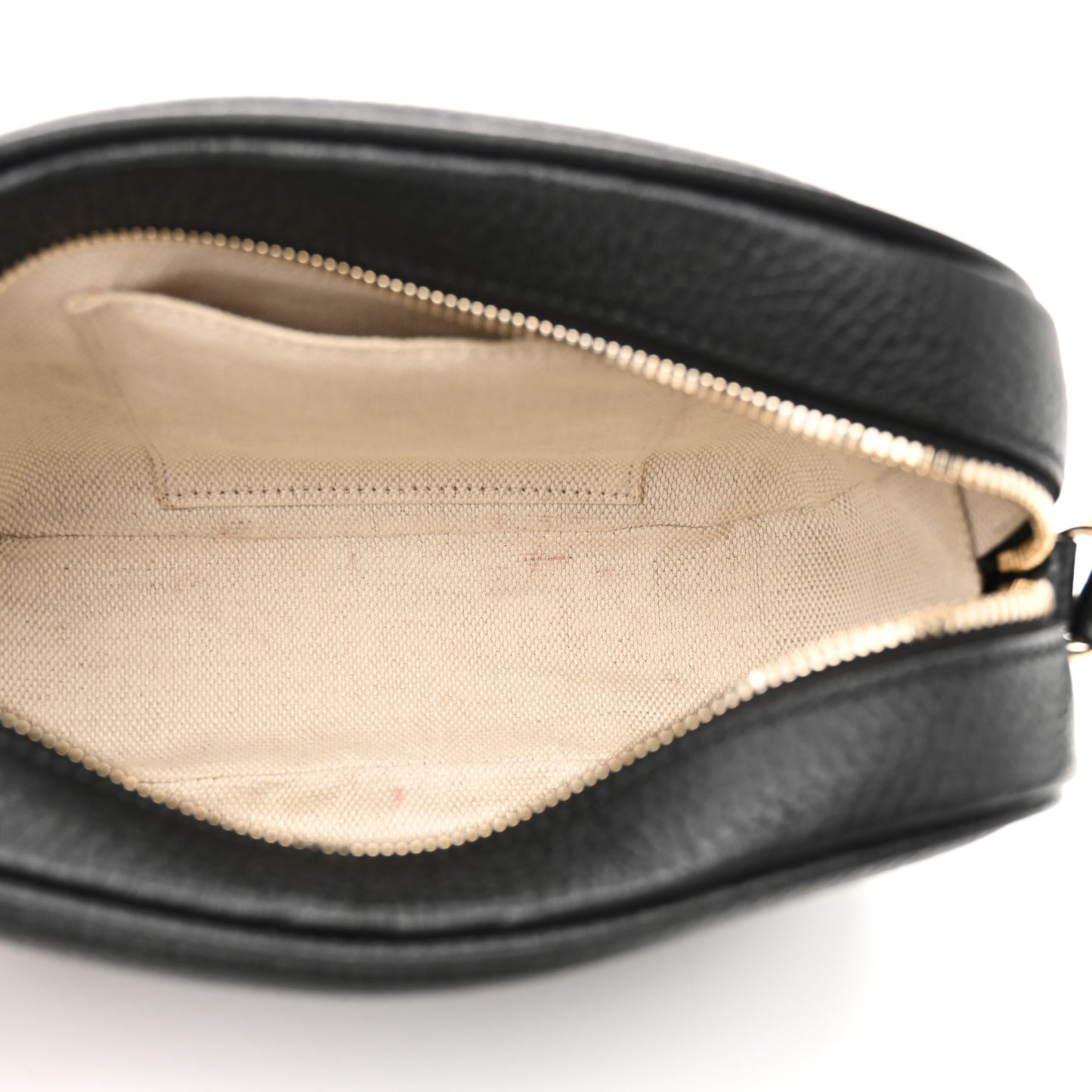 Pebbled Calfskin Small Soho Disco Bag Black