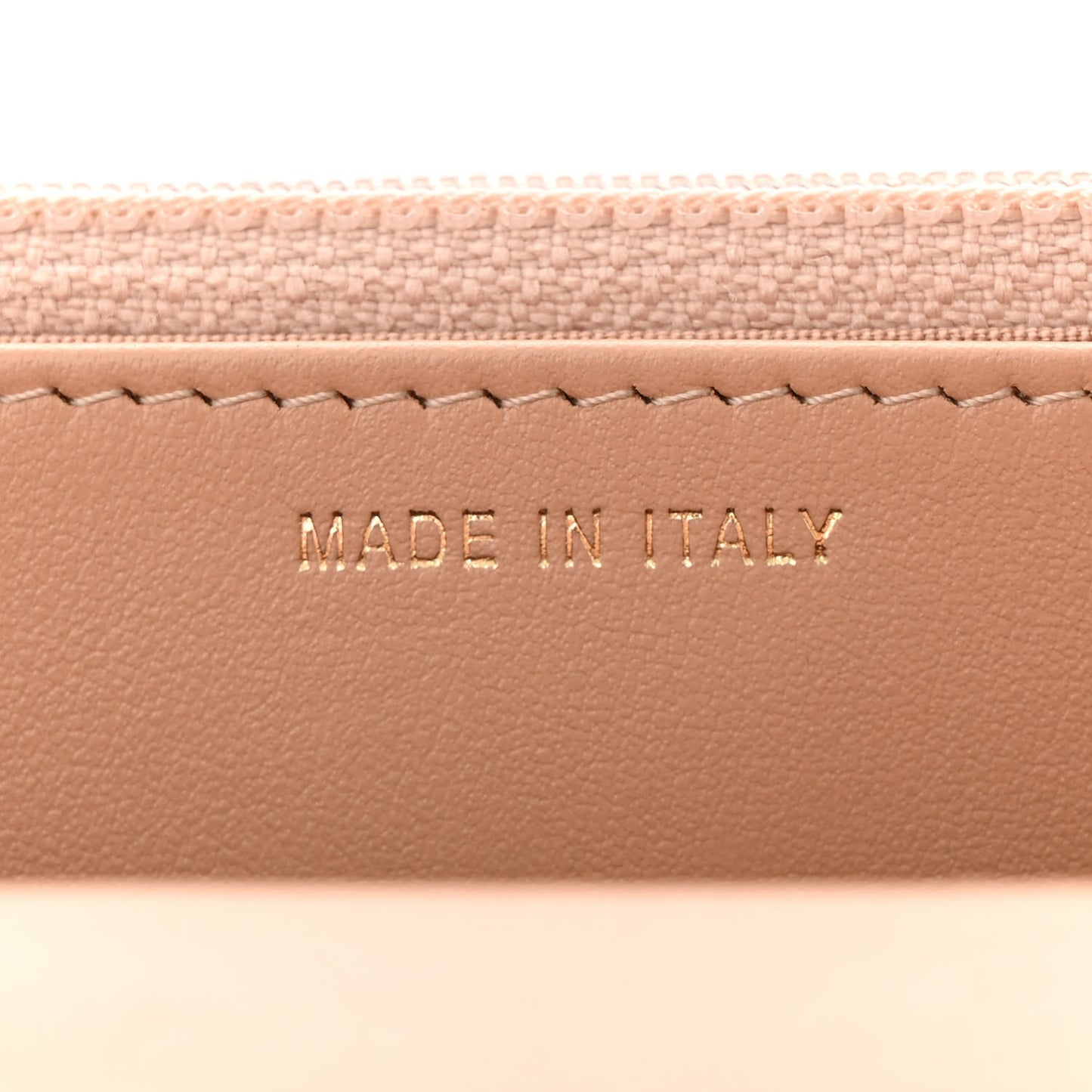 Calfskin Quilted Perfect Fit Wallet On Chain WOC Beige