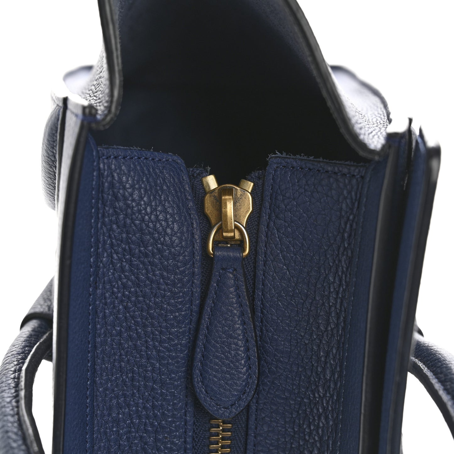 Drummed Calfskin Micro Luggage Marine