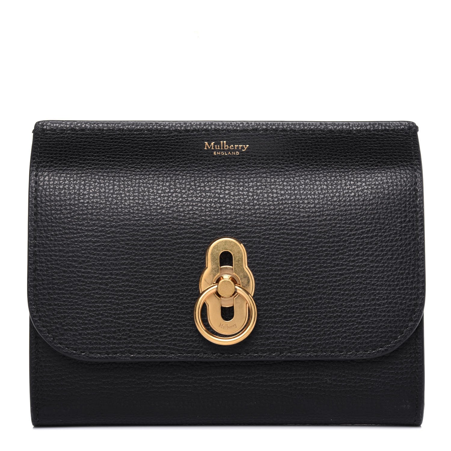 Mulberry Small Classic Grain Medium Amberley Wallet Black 1 of 14
