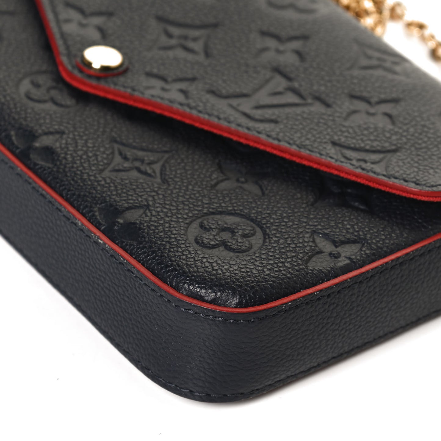 Empreinte Pochette Felicie Chain Wallet Marine Rouge
