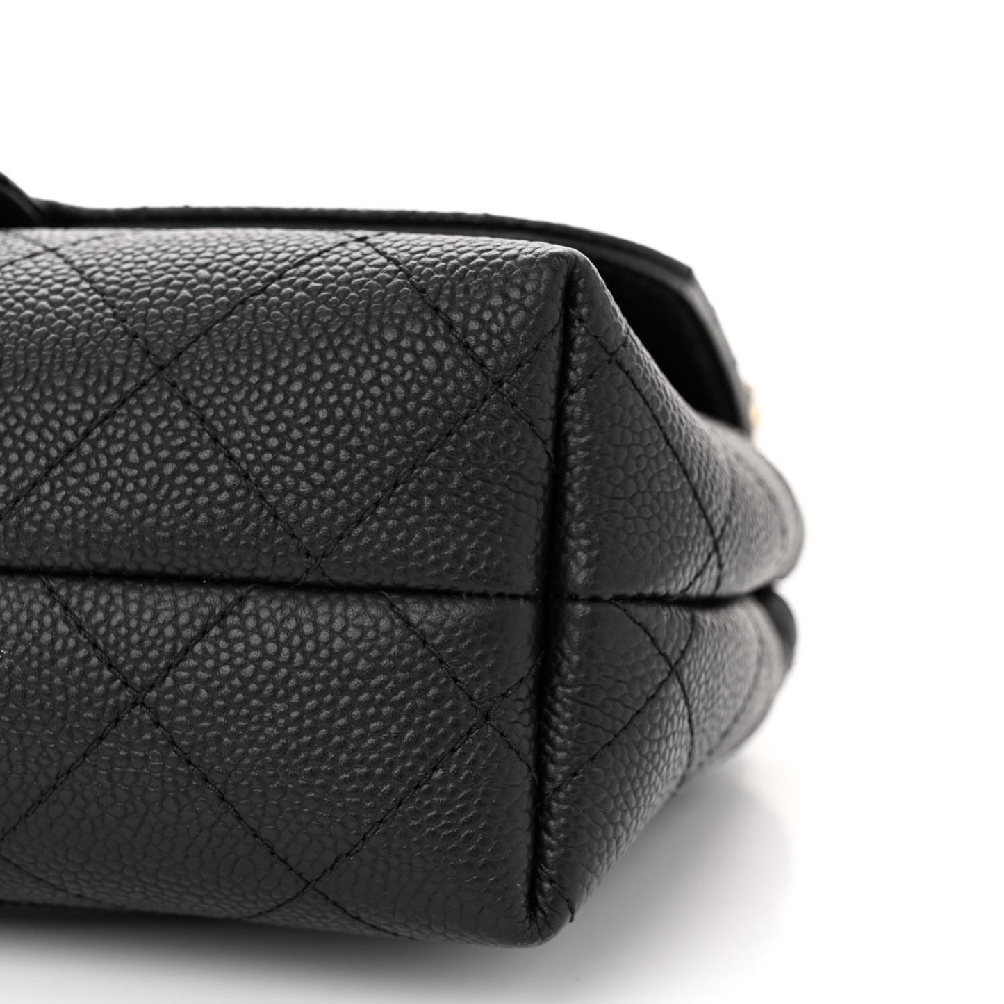 Caviar Quilted Small City Walk Flap Black