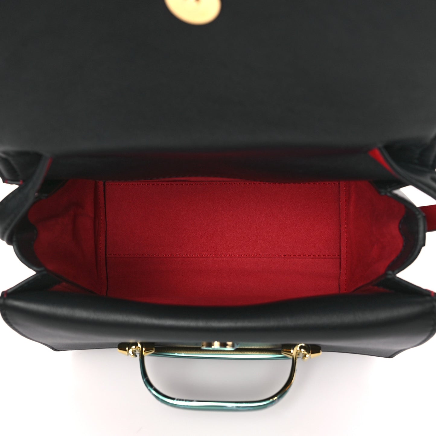 ALEXANDER MCQUEEN Calfskin The Small Story Bag Black Red