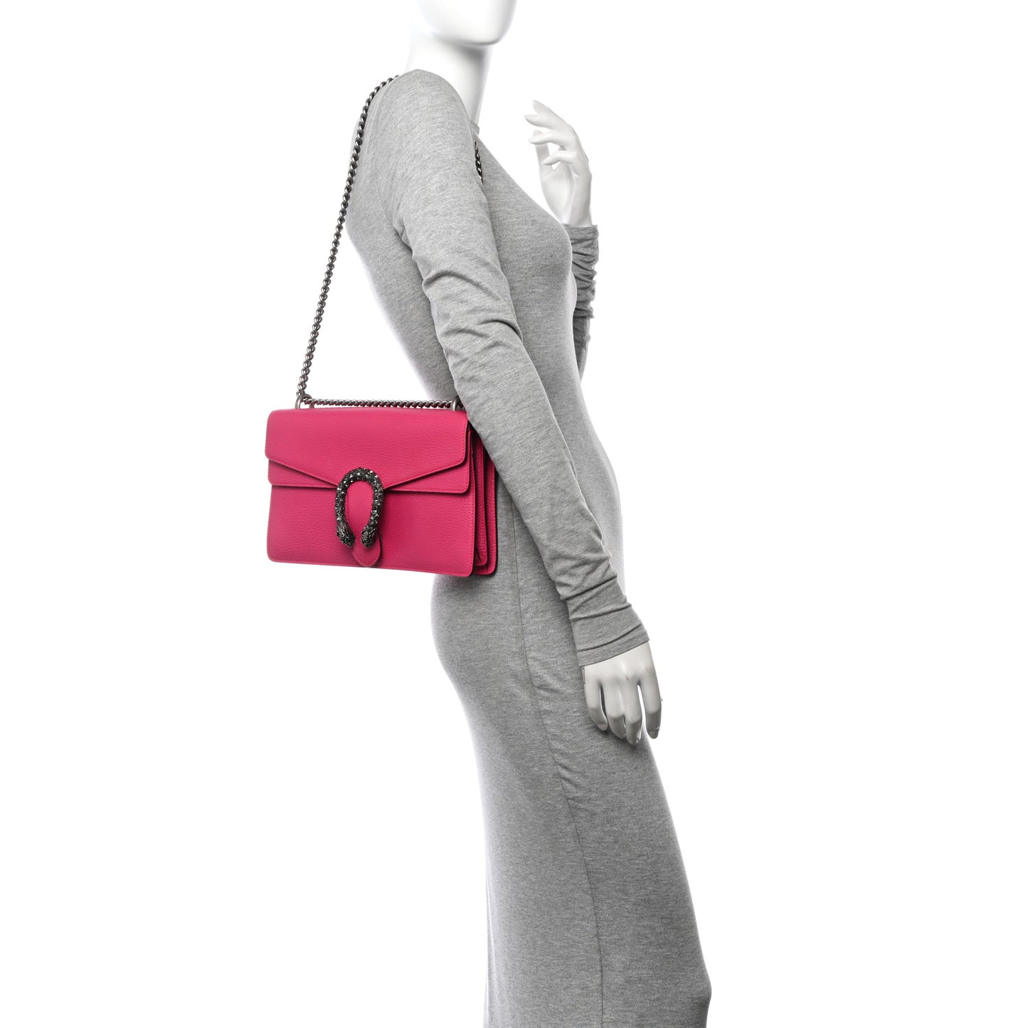 Dollar Calfskin Small Dionysus Shoulder Bag Box Pink