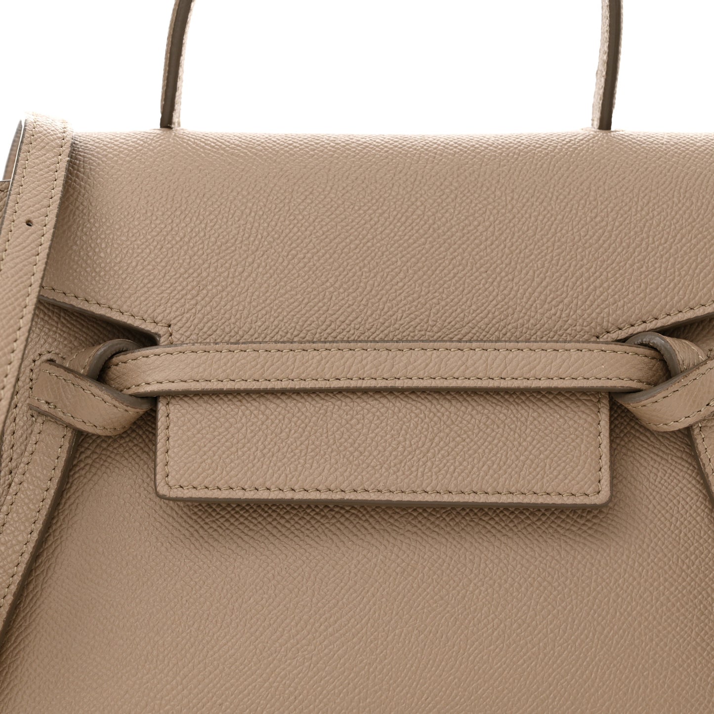 Grained Calfskin Nano Belt Bag Light Taupe
