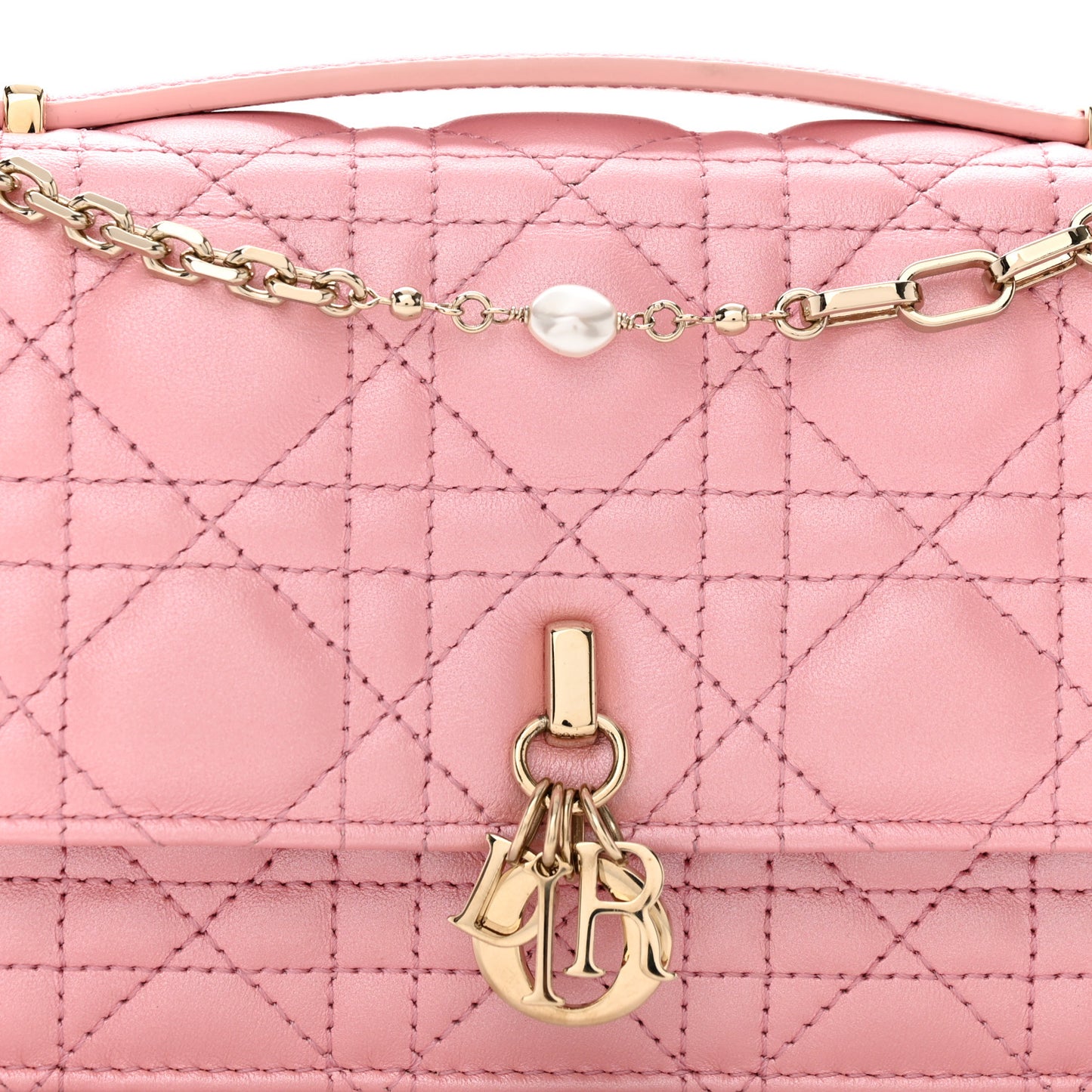 Lambskin Cannage Mini My Dior Top Handle Clutch