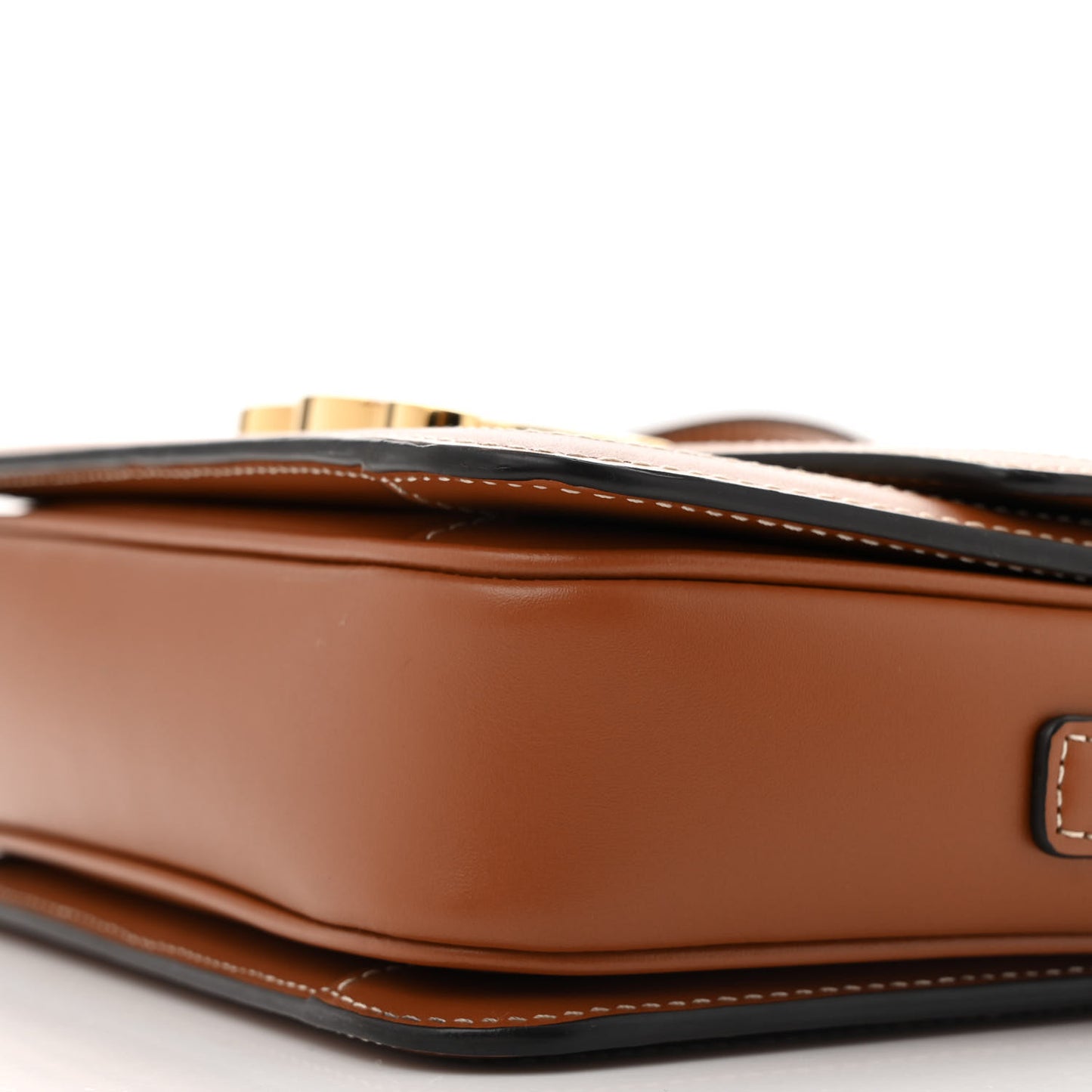 Canvas Calfskin Triomphe Medium Triomphe Bag Natural Tan