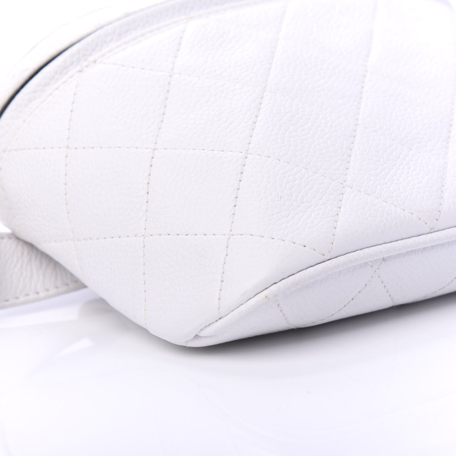 Chanel Caviar Quilted Belt Bag White 75 30 6 of 11