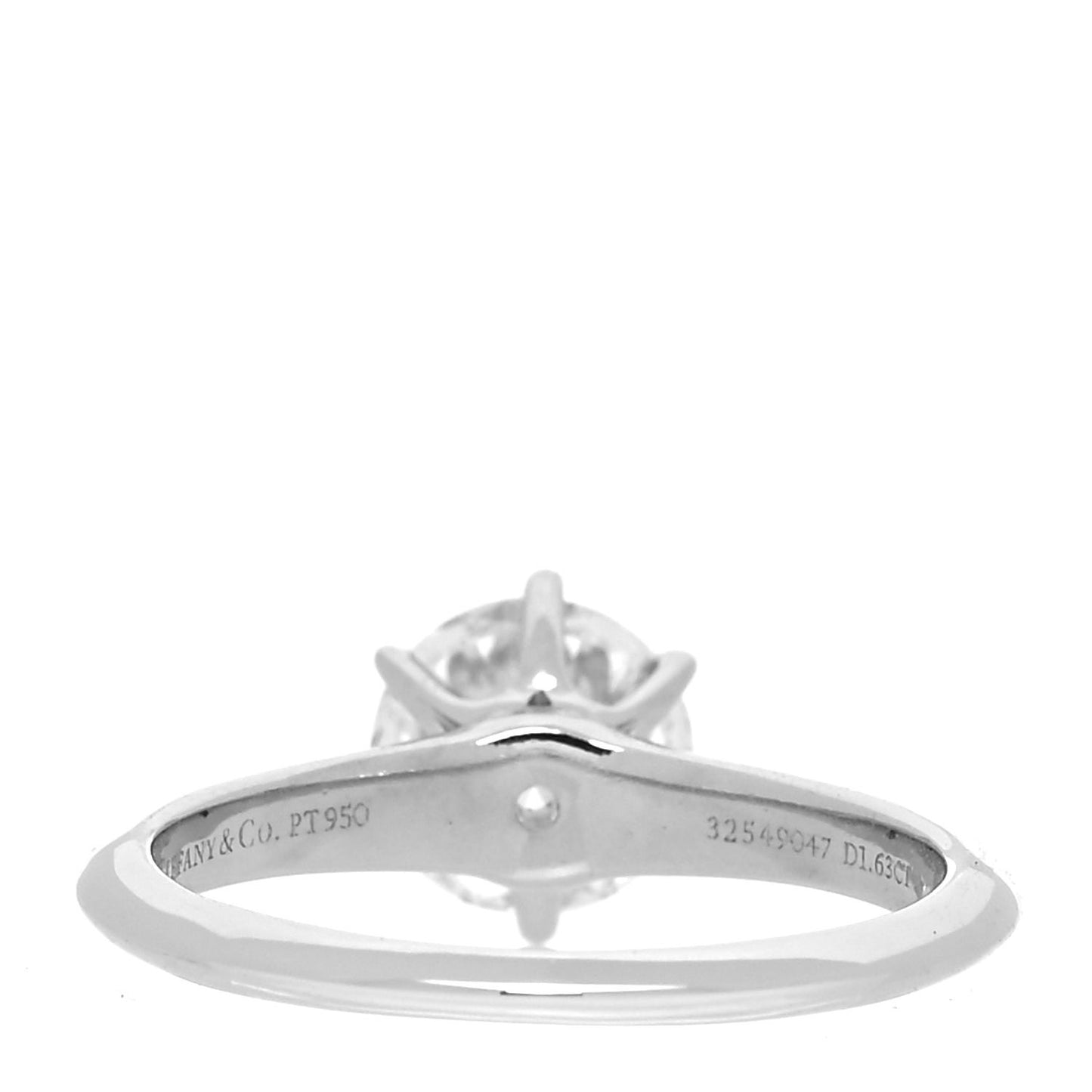Platinum Diamond 1.63ct Solitaire Engagement Ring 55 7.25