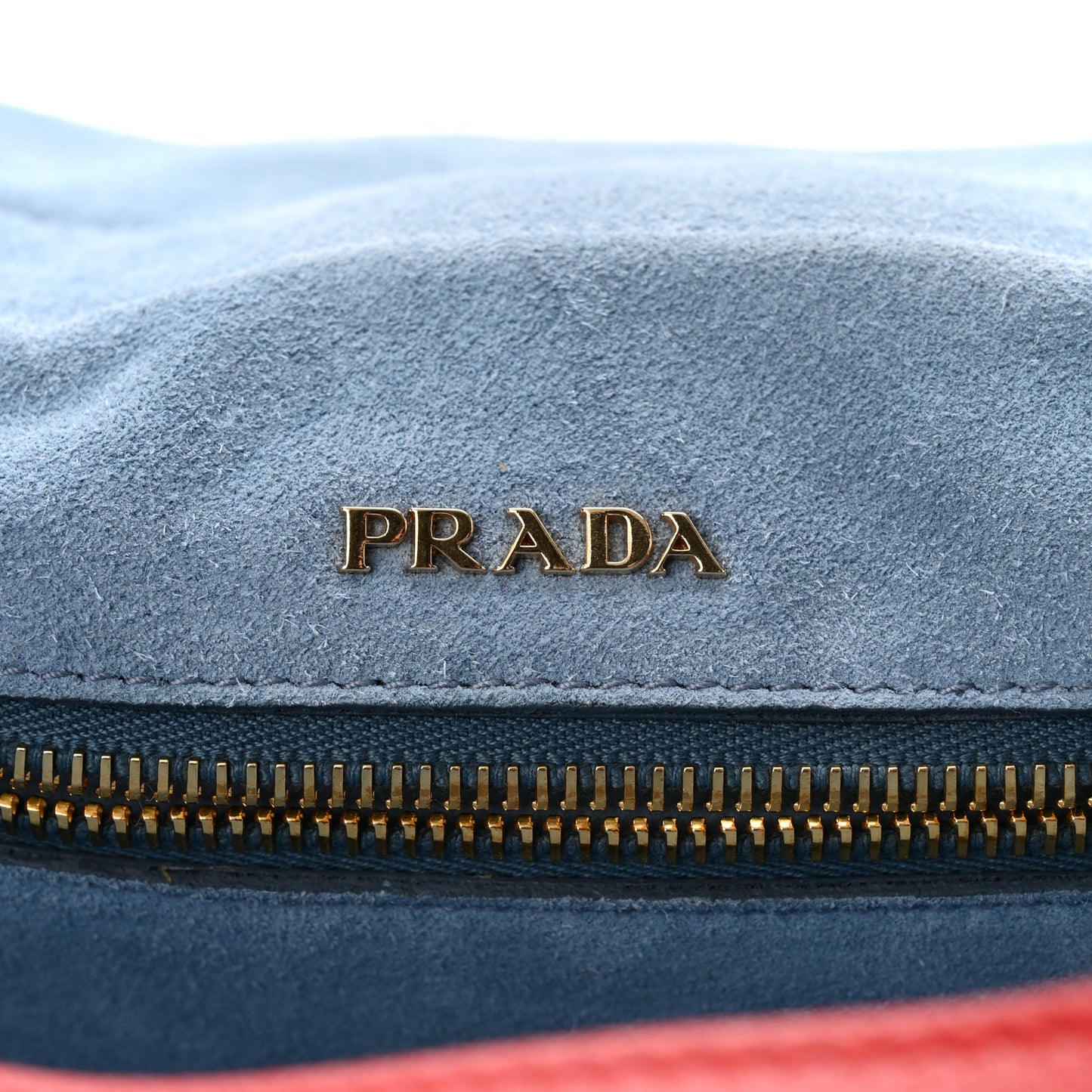 Shearling Fur Calfskin Suede Shoulder Bag Red