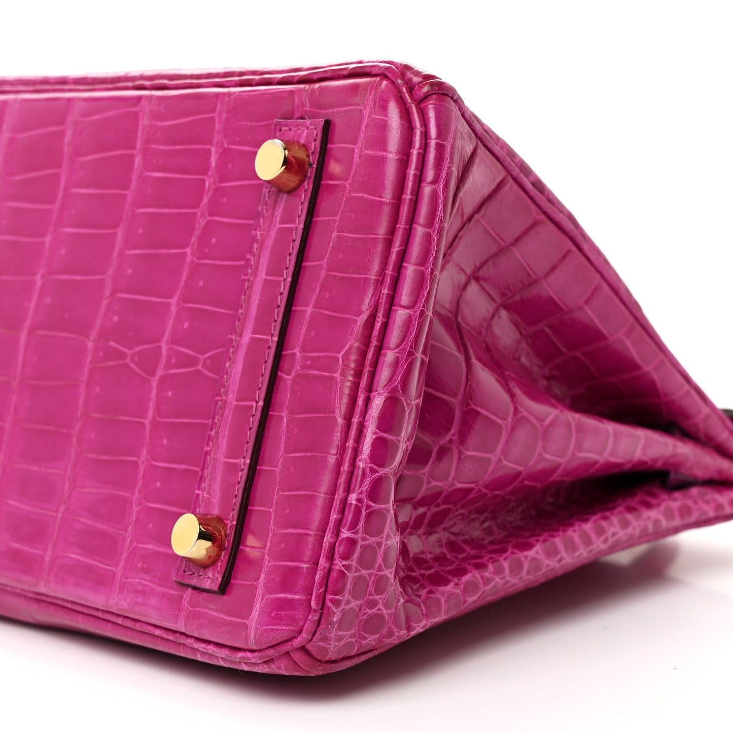 Shiny Porosus Crocodile Birkin 25 Rose Scheherazade